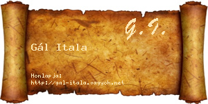 Gál Itala névjegykártya